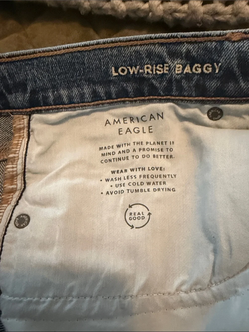 American Eagle Outfitters Men's Medium Blue Straight Jeans